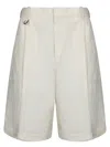 Jacquemus Beige Bermuda Shorts With Front Zip In Beige