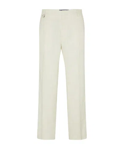 Jacquemus Melo Pleated Casual Pants In White