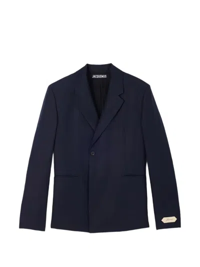Jacquemus Melo Single-breasted Jacket In Blue