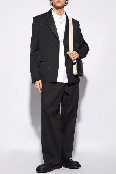 Jacquemus Melo Single-breasted Tuxedo Wool Blazer In Black