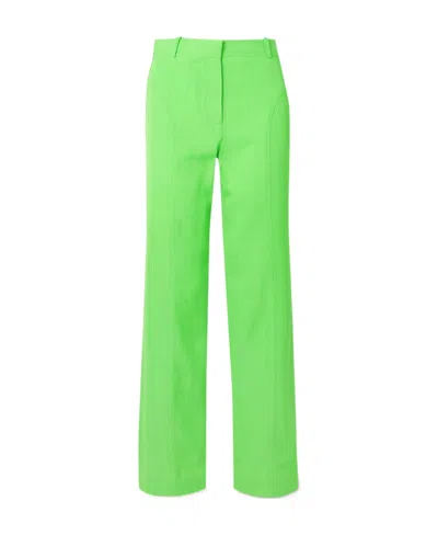 Jacquemus Meloia Spliced Straight Casual Pants In Green