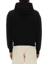 Jacquemus The Gros Grain Zip-up Hooded Sweatshirt In Black