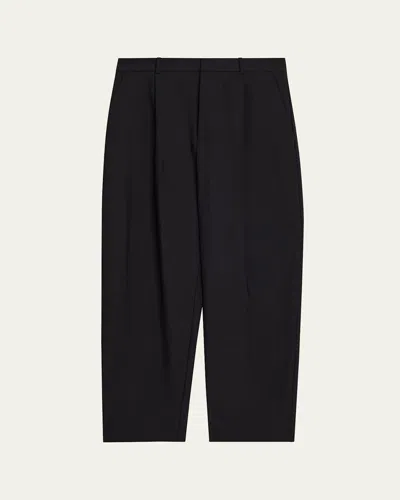 Jacquemus Men's Aero Pleated Wide-leg Pants In Black