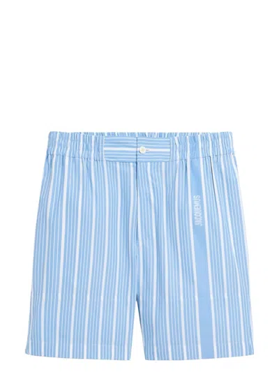 JACQUEMUS MEN'S ALOE COTTON SHORTS