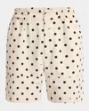 Jacquemus Beige 'the Aloe' Shorts In Print Dots Logo Off-white