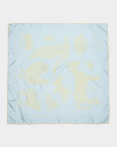 Jacquemus Men & Apos;s Animal Motif Silk Scarf In Print Anim