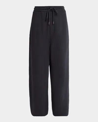 Jacquemus Men & Apos;s Cotton Rosemary-patch Jogging Sweatpants In Black