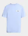 Jacquemus Men & Apos;s Grosgrain Logo Crewneck T-shirt In Blue