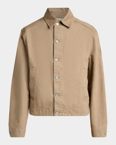 Jacquemus Men & Apos;s La Veste Short Denim Jacket In Neutral