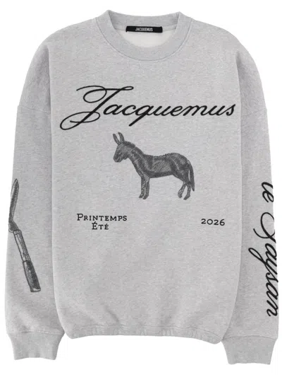 Jacquemus Men Le Sweatshirt Ane In Gray