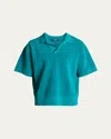 Jacquemus Men's Bacino Polo Shirt In Turquoise