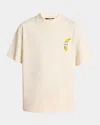 Jacquemus Le T-shirt Banane White Crewneck T-shirt With Logo Detail On The Front In Cotton Man In Banana Patch Off-white