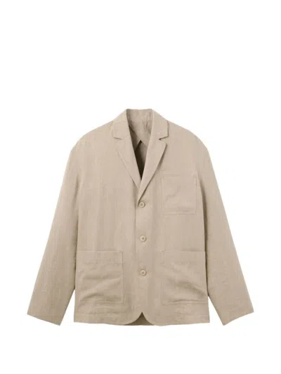 Jacquemus Beige Notched Lapel Blazer In Neutral