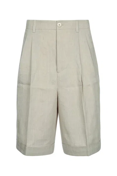JACQUEMUS BEIGE SOLID SHORTS