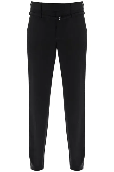 JACQUEMUS MEN'S BLACK DISGREGHI BELTED PANTS FROM FW23 COLLECTION