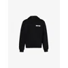 Jacquemus Logo-embroidered Cotton-jersey Hoody In Black