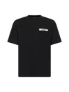 Jacquemus Black Crewneck T-shirt With Logo Detail In Black