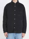 Jacquemus La Chemise Boulanger Quilted Denim Jacket In Black