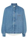 Jacquemus The Boulanger Puffed Denim Overshirt In Blue