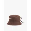 Jacquemus Mens Brown Le Bob Gadjo Script-hardware Cotton Bucket Hat In Brown
