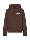 Jacquemus Gros Grain Hooded Sweatshirt In Brown