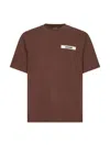 Jacquemus Gros Grain Cotton Crew-neck T-shirt In Brown