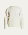 Jacquemus Men's Brushed Logo Sweater In Light Beige