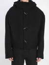 Jacquemus Hooded Long Sleeve Outerwear Collection In Black