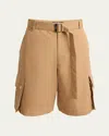 Jacquemus Men's Cargo Bermuda Shorts In Camel