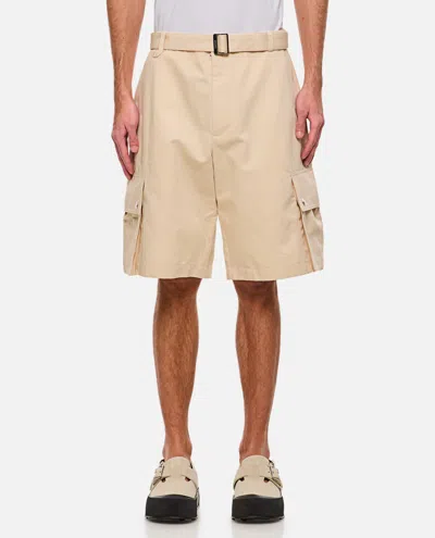 Jacquemus Men Cargo Shorts In Neutral