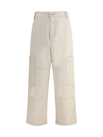 Jacquemus Carré De-nîmes Cargo Jeans In Neutral