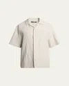 Jacquemus Men's Cotton And Linen Fonccio Camp Shirt In Neutral