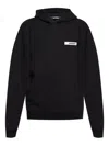 Jacquemus Cotton Fabric Hoodie With Long Sleeves In Black