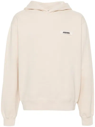 Jacquemus Men's Cotton Hoodie In Nude & Neutrals For Ss24 In Beige
