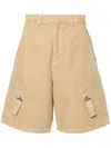 Jacquemus Men Cotton Shorts In Neutral
