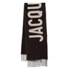 Jacquemus Men Dark-brown Wraparound Style Fringed Edges Rectangular Shape In Brown