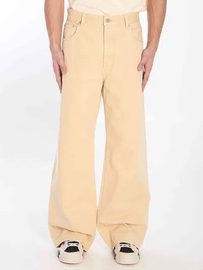 Jacquemus De-nimes Baggy Jeans In Beige