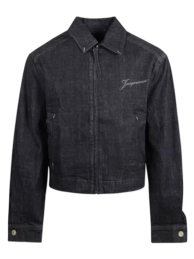 Jacquemus Men De-nimes Canevas Jacket In Blue