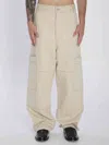 Jacquemus Cargo Trousers With Pockets And Loops In Neutral