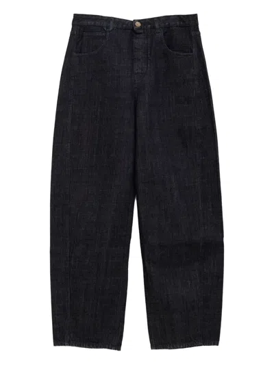 Jacquemus Le De-nimes Button-fastening Panelled Jeans In Black