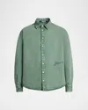 Jacquemus Men's De-nimes Simon Casual Button-down Shirt In Green