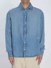 Jacquemus Simon Denim Shirt Featuring Back Yoke In Blue