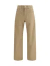 Jacquemus Beige Cotton Straight-leg Jeans In Brown