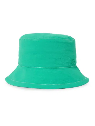 Jacquemus Men's Drawcord Nylon Bucket Hat In Green