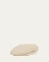Jacquemus Beige Embroidered Flat Beret Hat In Neutral