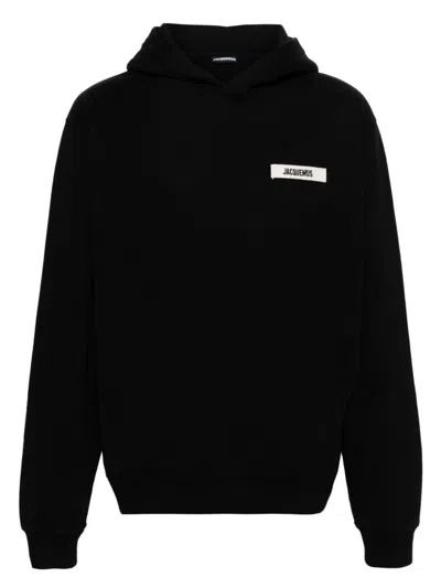 Jacquemus Men's Felpa Gros Grain In Black
