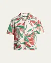 Jacquemus Fonccio Cotton Shirt With Abstract Vegetable Print In Multi