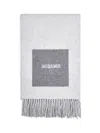 Jacquemus Grey The Rond Carré Scarf In Multi