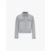 Jacquemus La Veste Brand-patch Regular-fit Denim Jacket In Grey/off-white
