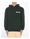 Jacquemus Gros-grain Hoodie In Green